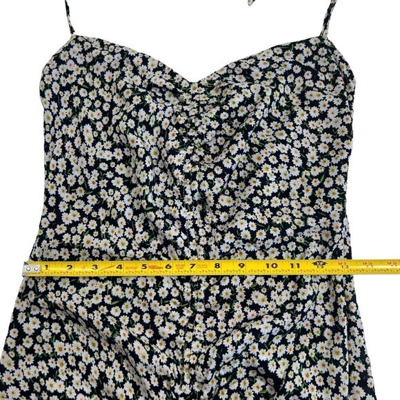 Princess Polly McLeod Blue Floral Drawstring Ruched Halter Ruffle Mini Dress - Picture 9 of 16